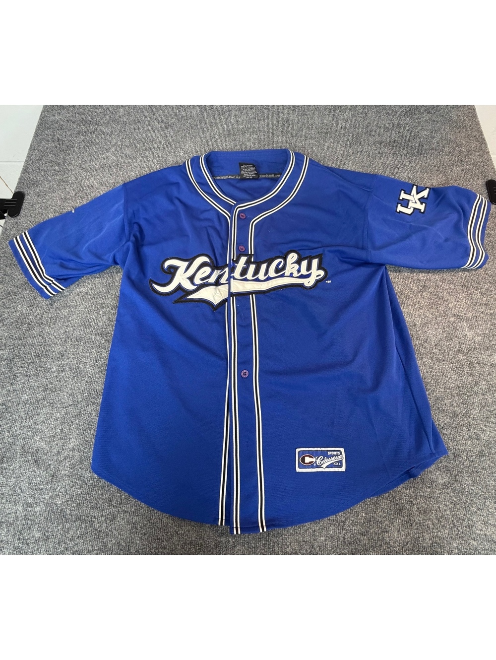 Vintage Kentucky Wildcats Jersey Mens XL Blue Colosseum NCAA Baseball